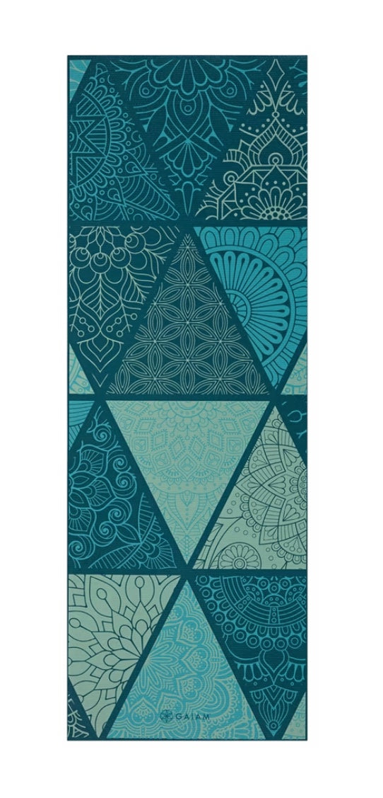 Gaiam Premium Reversible Yoga Mat, 6mm, PVC, Lightweight, Non-Slip